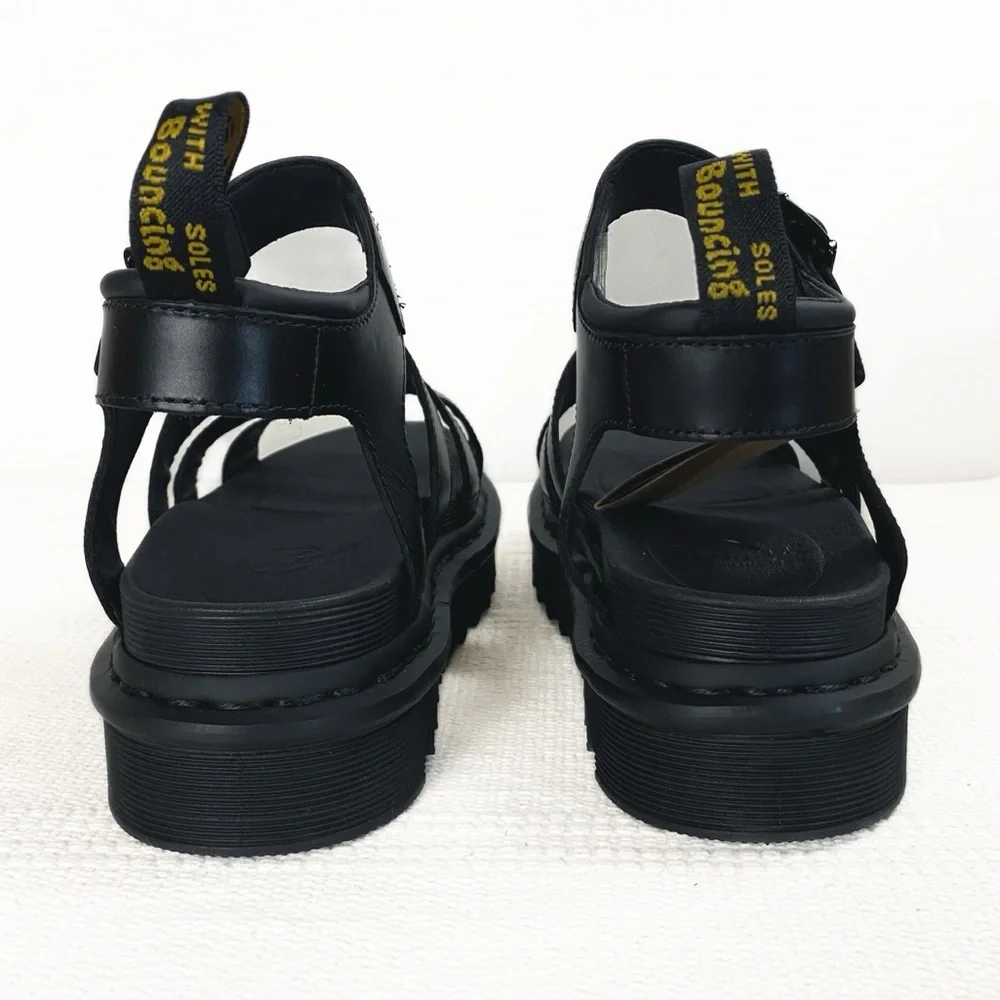 NIB Dr. Martens Blaire Hydro Sandals Black Chunky Strappy Y2K style size 10